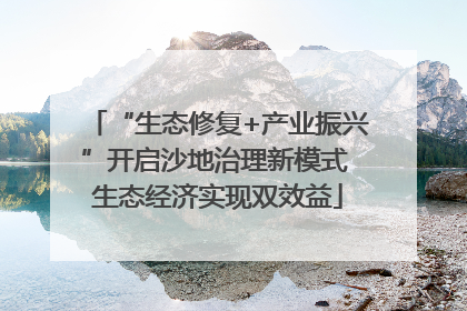 “生态修复+产业振兴”开启沙地治理新模式 生态经济实现双效益